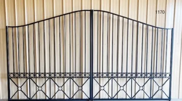 Modern Iron Gate with Circles